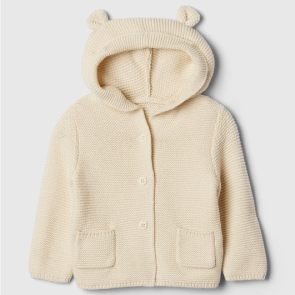 GAP Cream Knit Baby Cardigan